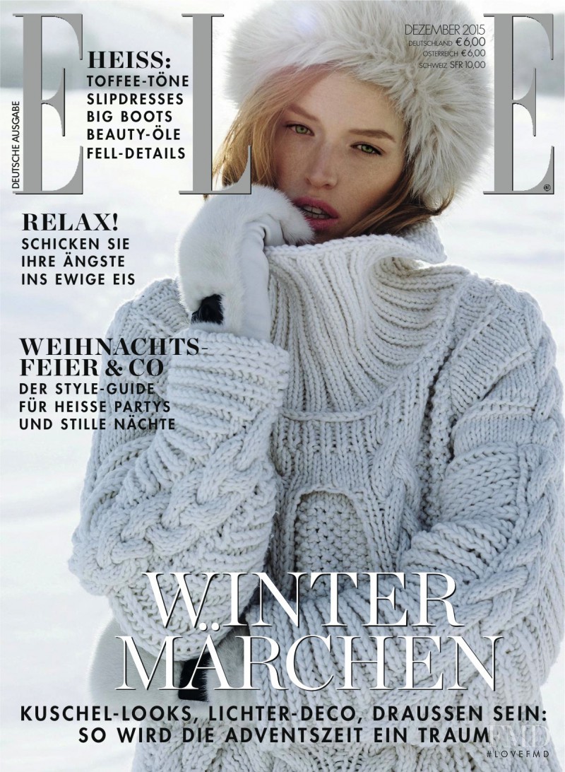 Ann Koster featured on the Elle Germany cover from December 2015