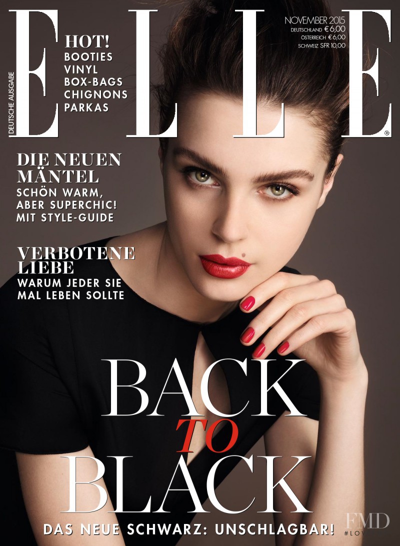 Olga Boiko featured on the Elle Germany cover from November 2015