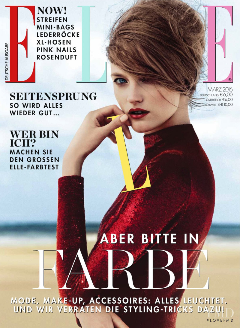 Vlada Roslyakova featured on the Elle Germany cover from March 2016