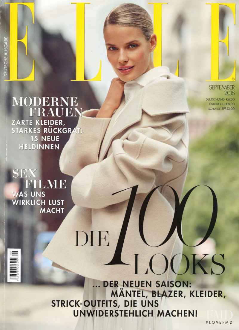 Alena Blohm featured on the Elle Germany cover from September 2018