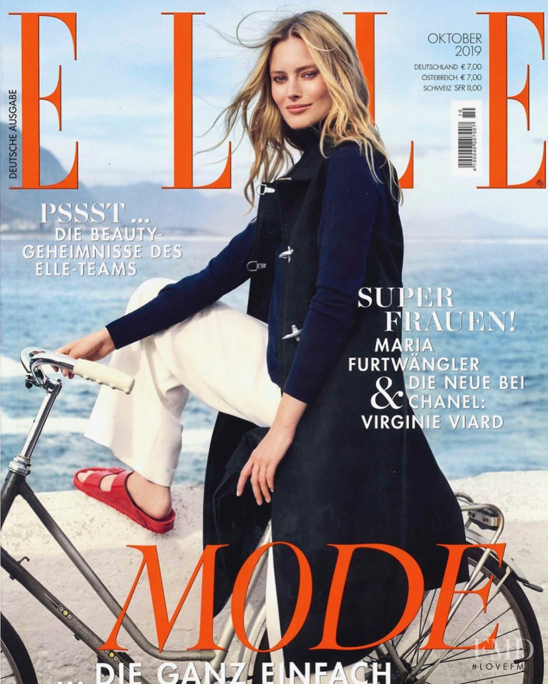 Charlott Cordes featured on the Elle Germany cover from October 2019