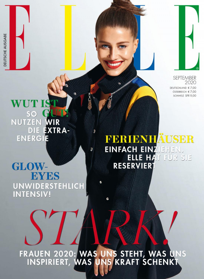 Nicole Poturalski featured on the Elle Germany cover from September 2020