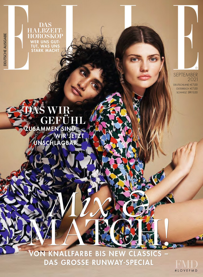  Emilia Vucinic featured on the Elle Germany cover from September 2021