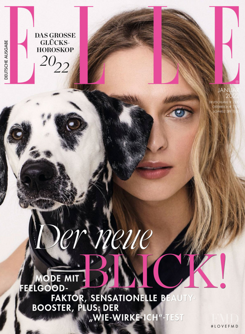 Daga Ziober featured on the Elle Germany cover from January 2022