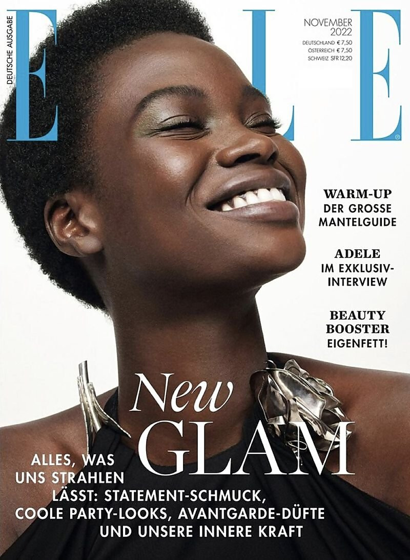 Fatou Jobe featured on the Elle Germany cover from November 2022