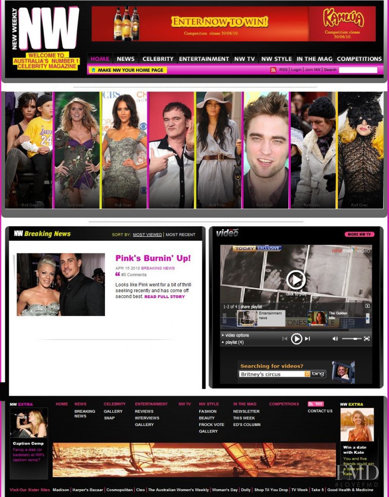  featured on the NWOnline.com.au screen from April 2010