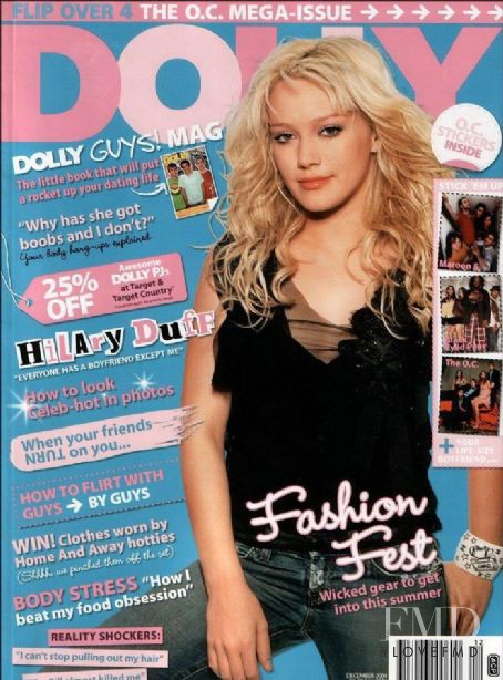 Hilary Duff featured on the Dolly cover from December 2004