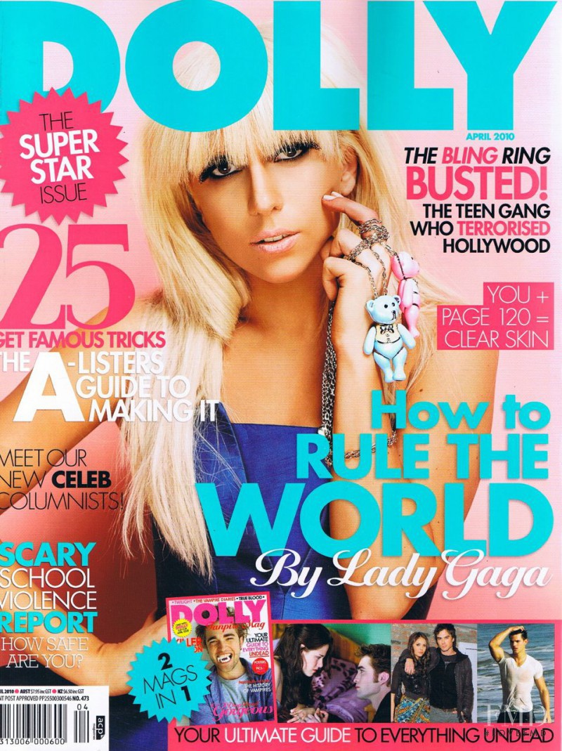 Lady Gaga featured on the Dolly cover from April 2010