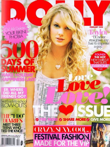 Taylor Swift featured on the Dolly cover from February 2010
