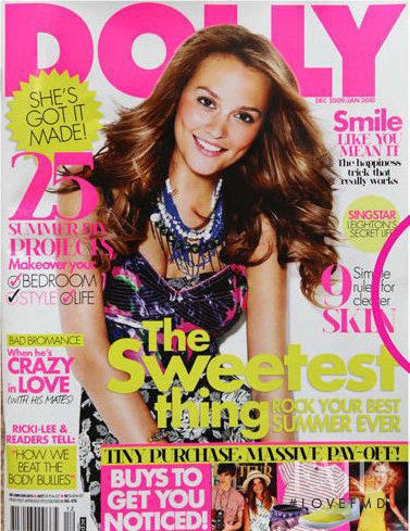 Leighton Meester featured on the Dolly cover from January 2010