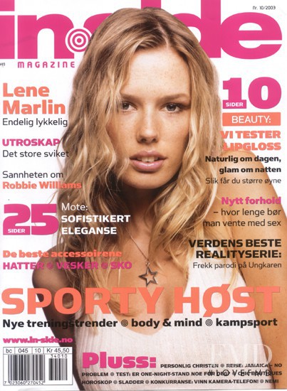 Silje Andresen featured on the inside cover from October 2003