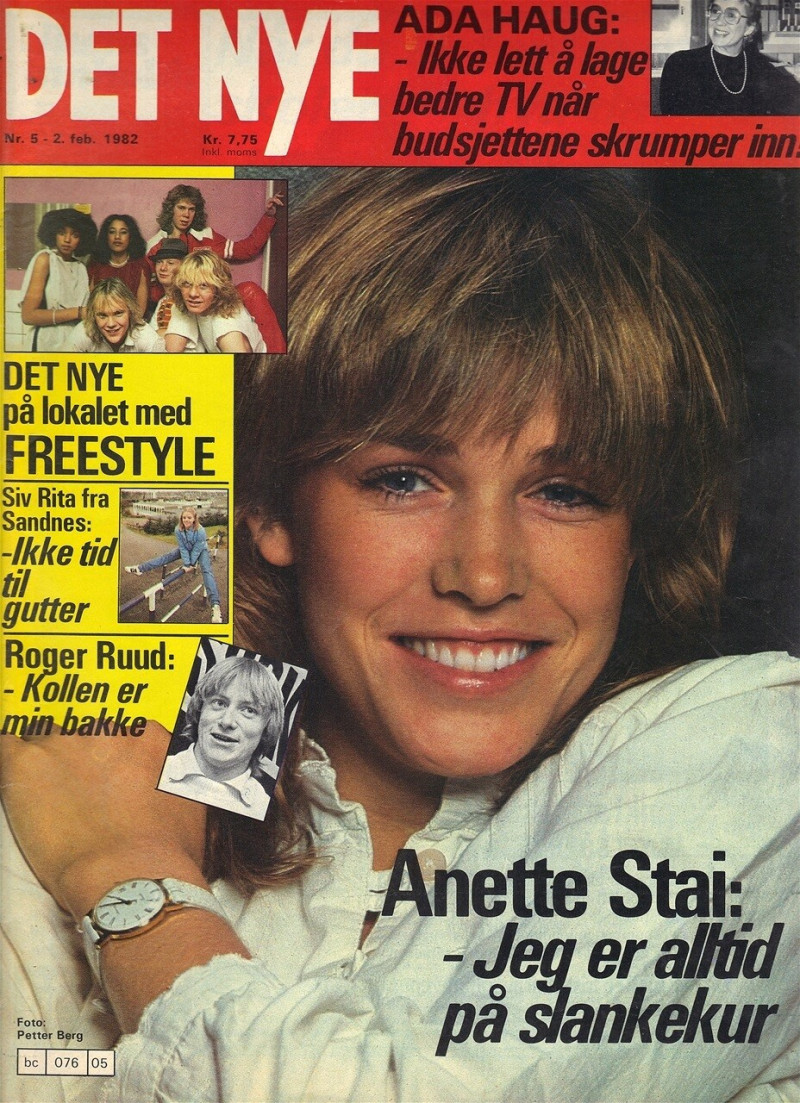 Anette Stai featured on the Det Nye cover from February 1982