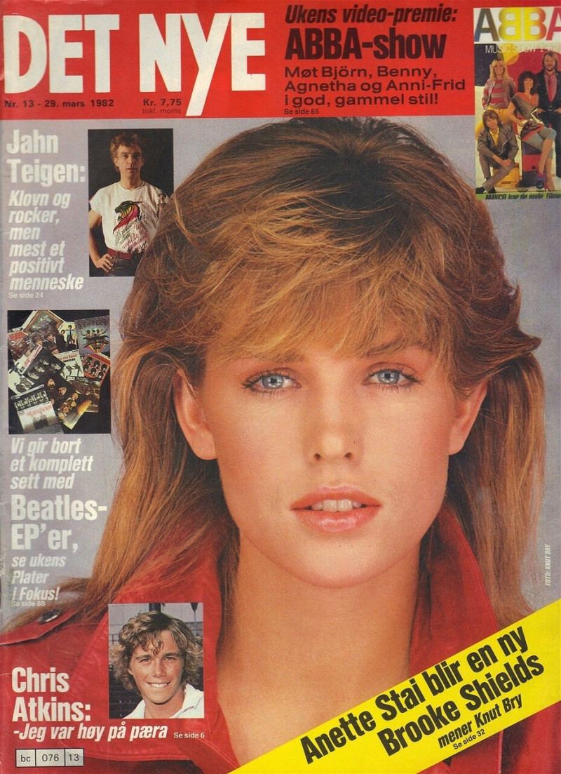 Anette Stai featured on the Det Nye cover from March 1982