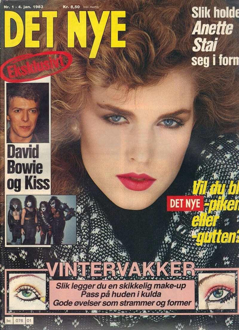 Anette Stai featured on the Det Nye cover from January 1983