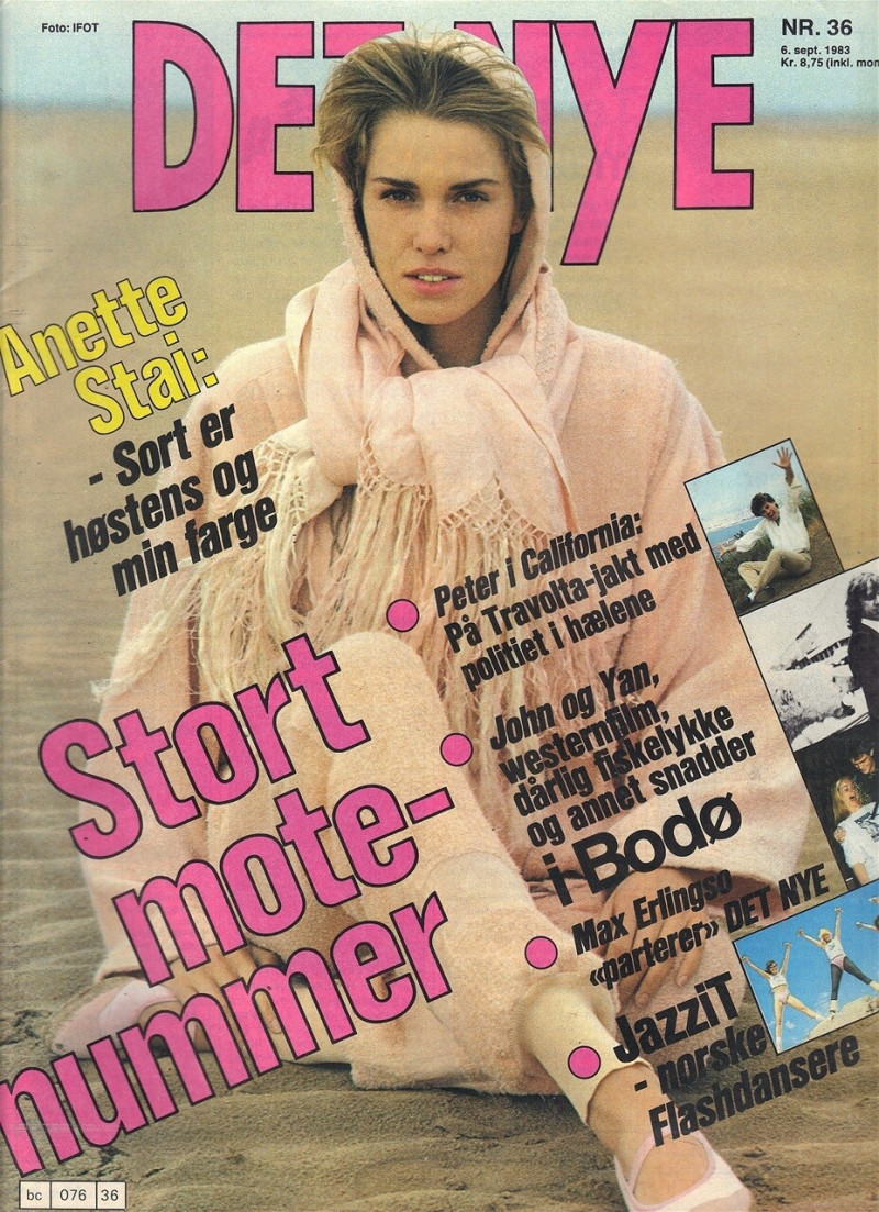 Anette Stai featured on the Det Nye cover from September 1983