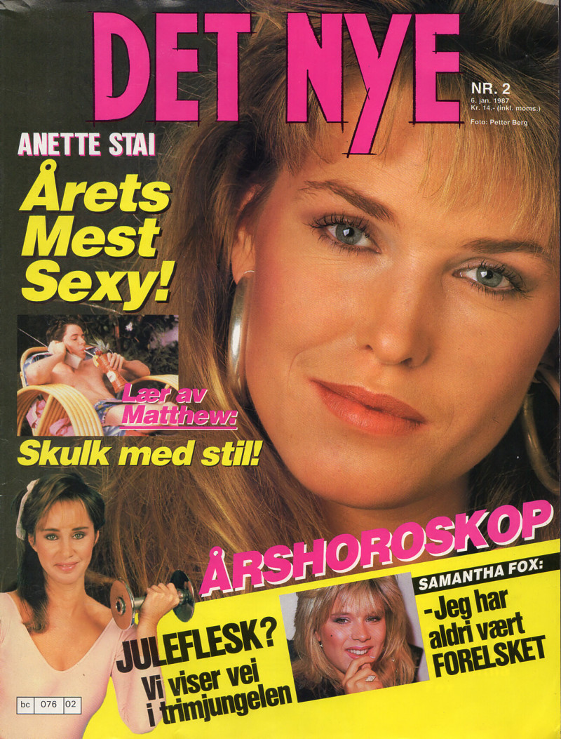 Anette Stai featured on the Det Nye cover from January 1987