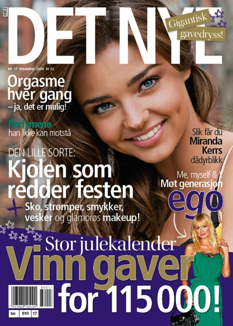 Miranda Kerr featured on the Det Nye cover from December 2008