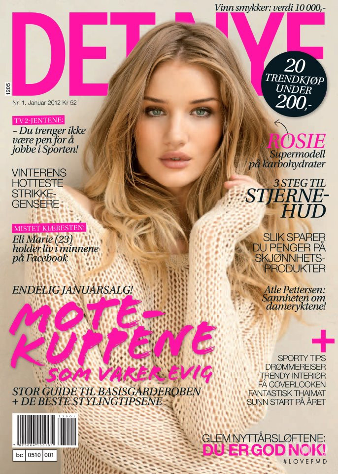 Rosie Huntington-Whiteley featured on the Det Nye cover from January 2010