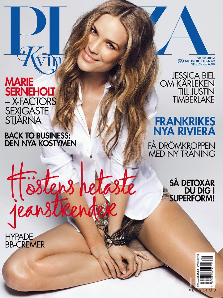 Marie Serneholt featured on the Plaza Kvinna cover from August 2012
