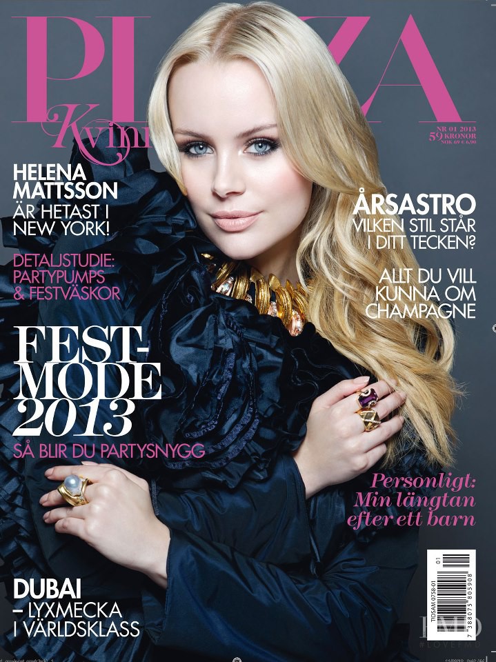 Helena Mattsson featured on the Plaza Kvinna cover from January 2013