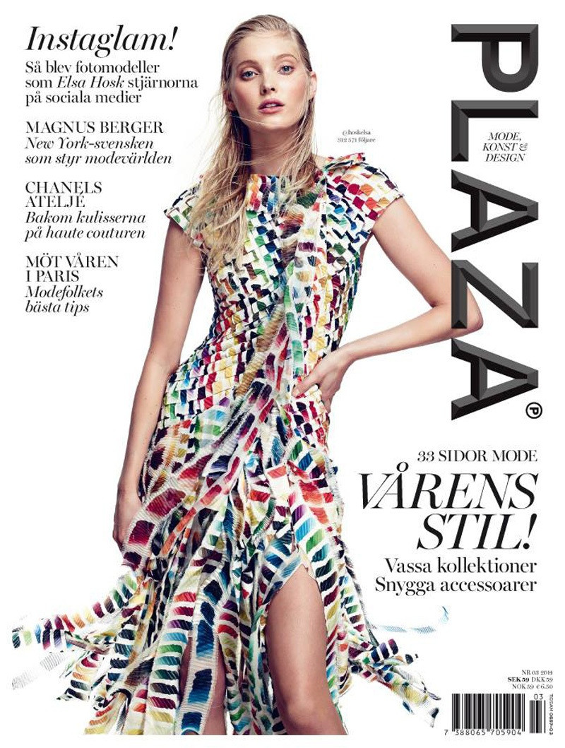 Elsa Hosk featured on the Plaza Kvinna cover from March 2014