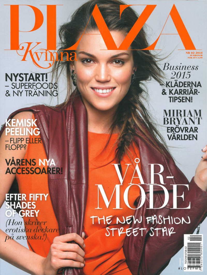 Therese Fischer featured on the Plaza Kvinna cover from February 2015