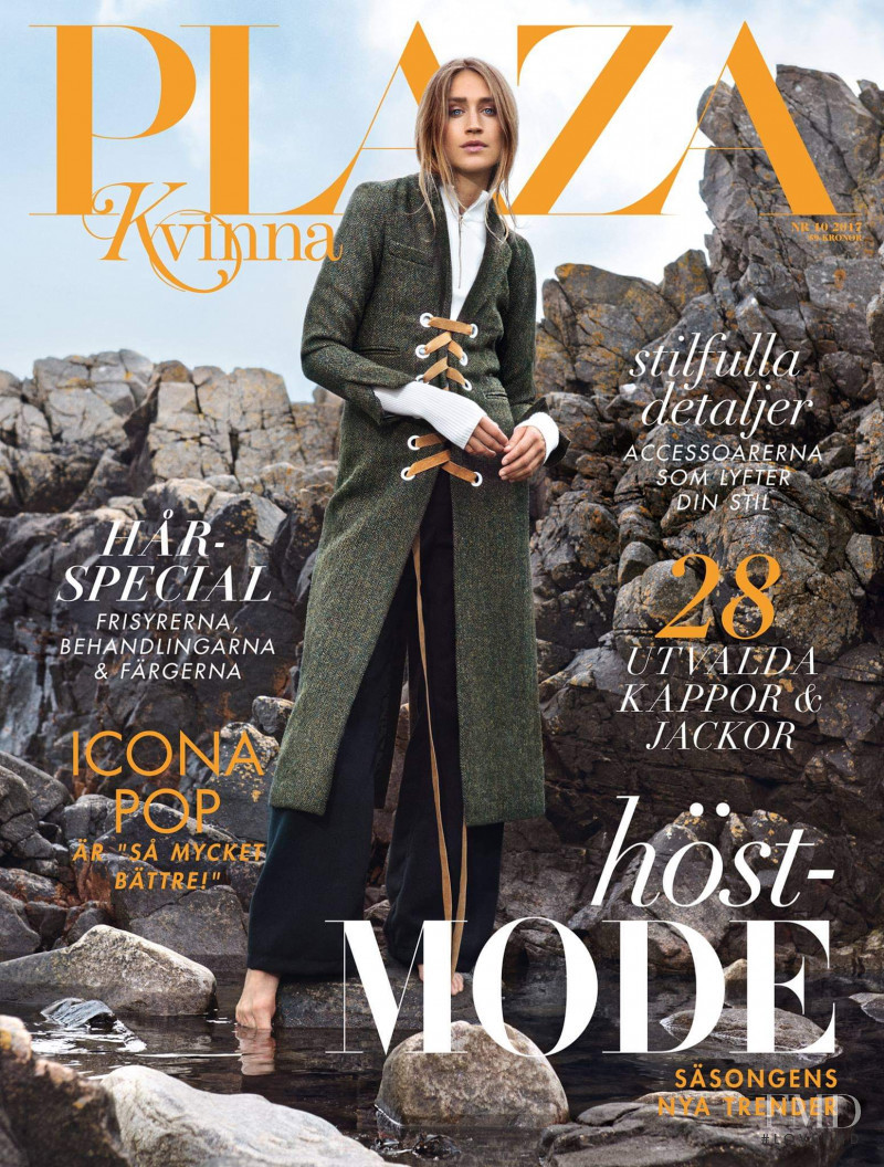 Karin Hansson featured on the Plaza Kvinna cover from October 2017