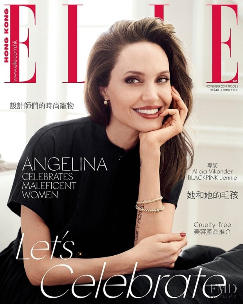 Angelina Jolie featured on the Elle Hong Kong cover from November 2019