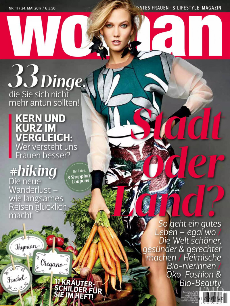 Karlie Kloss featured on the WOMAN cover from May 2017