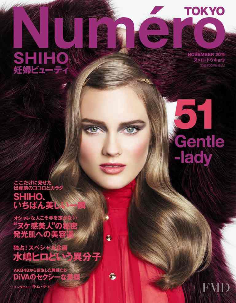Monika Jagaciak featured on the Numéro Tokyo cover from November 2011
