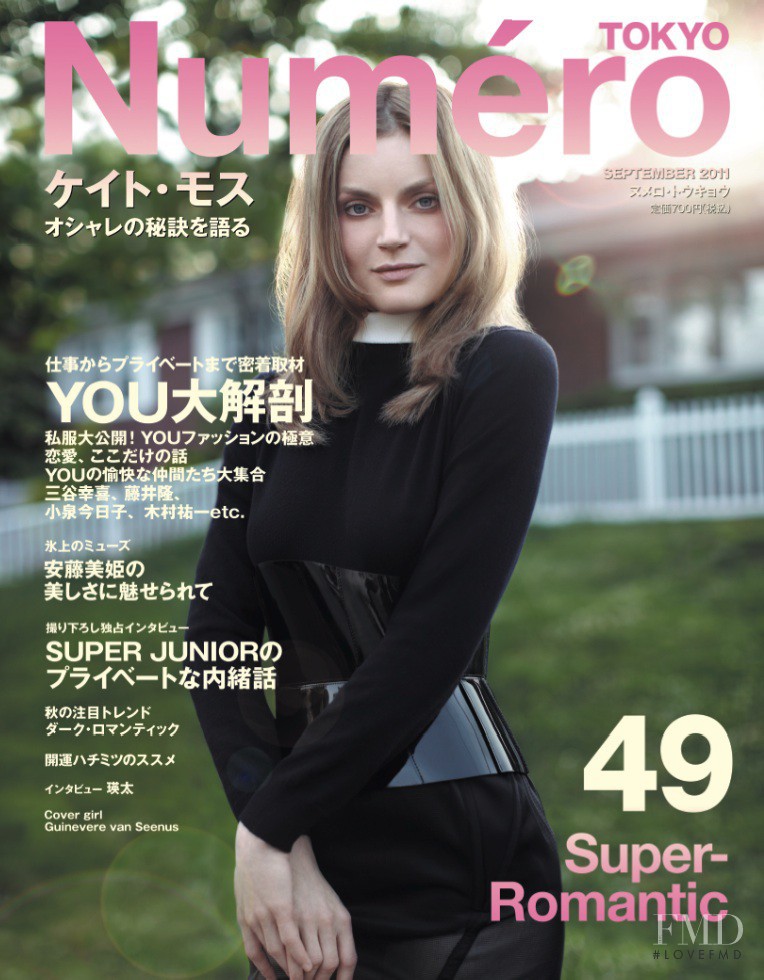 Guinevere van Seenus featured on the Numéro Tokyo cover from September 2011
