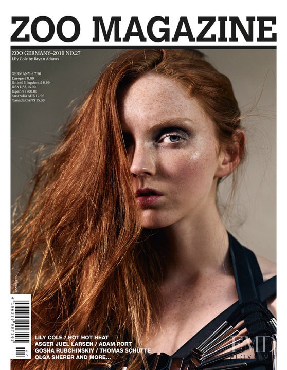 Lily Cole featured on the Zoo cover from May 2010