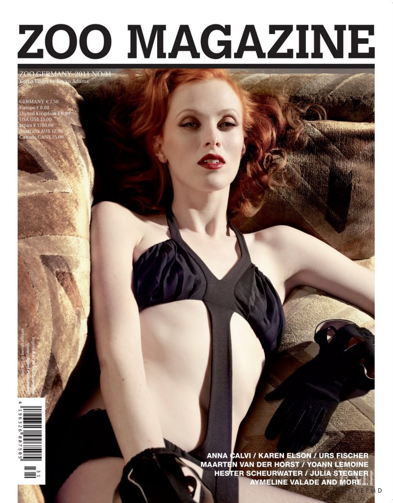 Karen Elson featured on the Zoo cover from June 2011