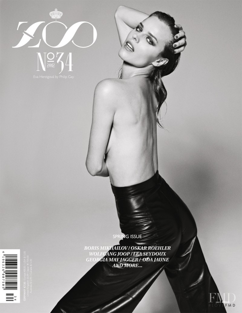 Eva Herzigova featured on the Zoo cover from March 2012