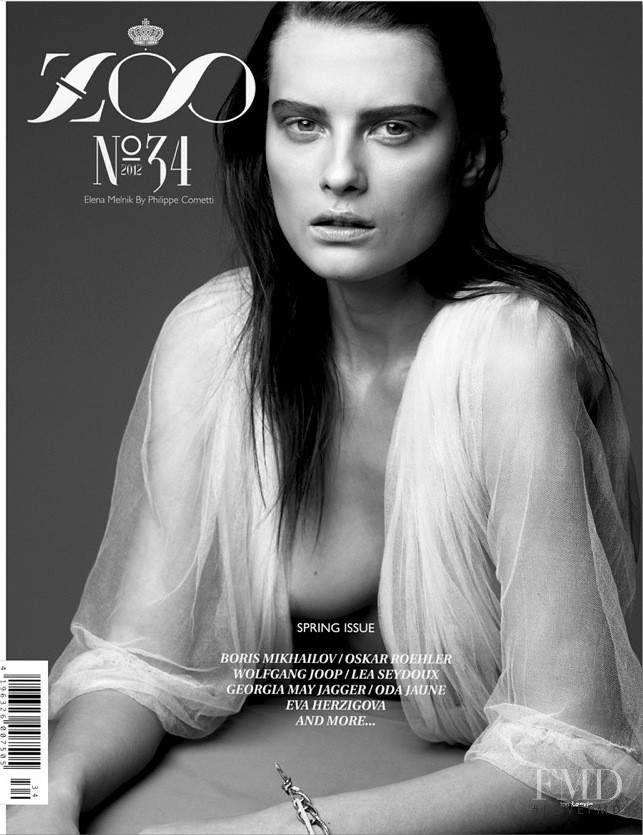 Elena Melnik featured on the Zoo cover from March 2012