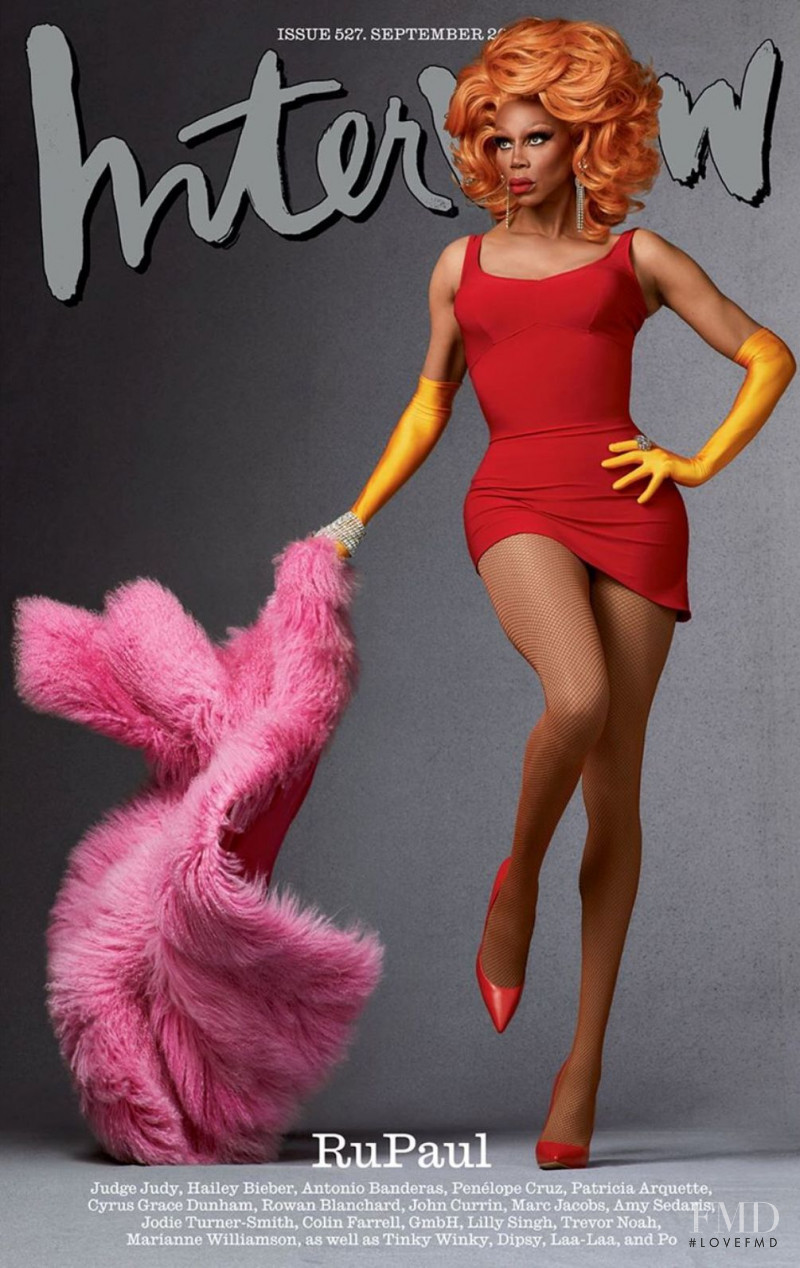 RuPaul Charles featured on the Interview cover from September 2019
