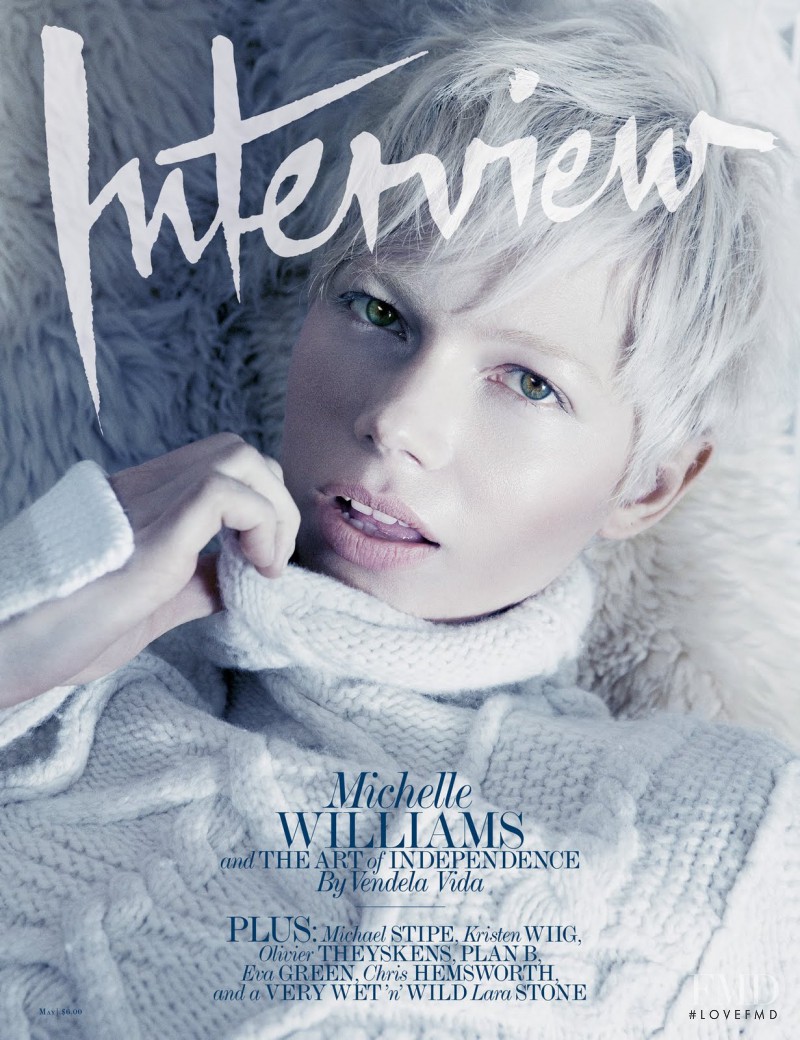Michelle Williams featured on the Interview cover from May 2011