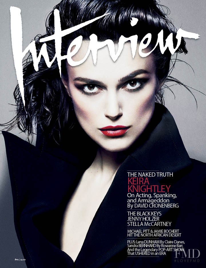 Keira Knightley featured on the Interview cover from April 2012