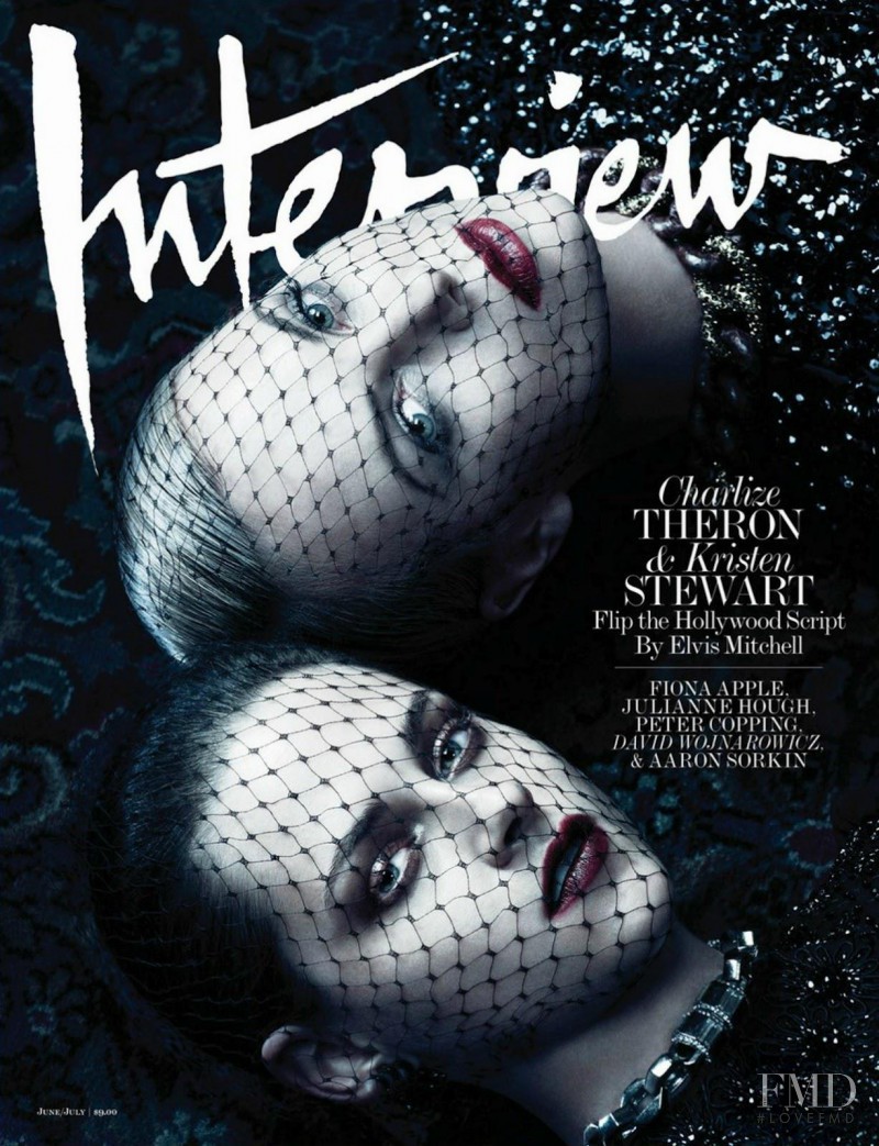 Charlize Theron & Kristen Stewart featured on the Interview cover from June 2012