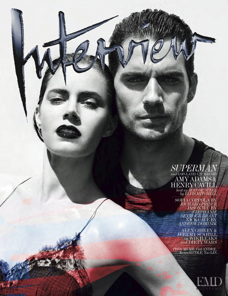 Amy Adams, Henry Cavill featured on the Interview cover from June 2013