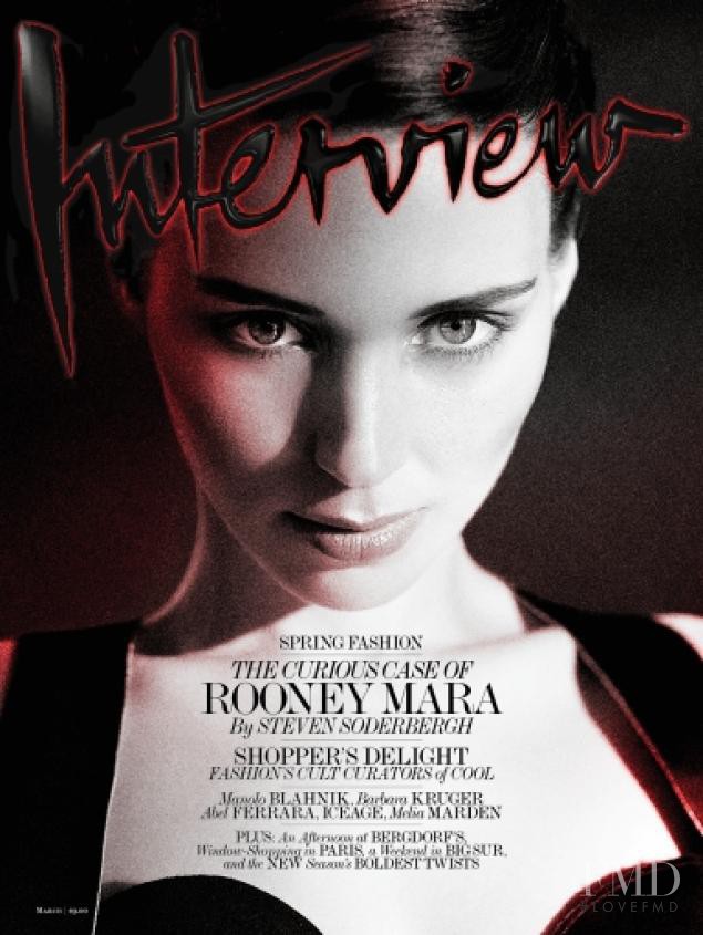 Rooney Mara featured on the Interview cover from March 2013
