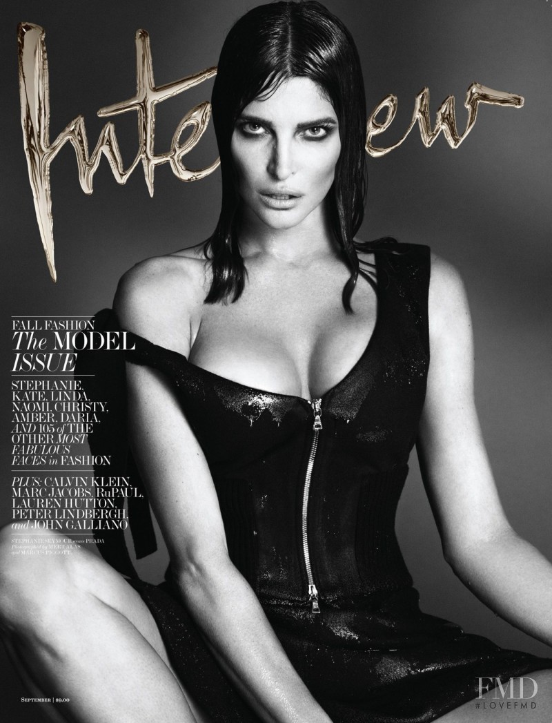 Stephanie Seymour featured on the Interview cover from September 2013
