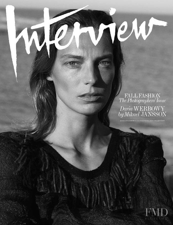 Daria Werbowy featured on the Interview cover from September 2014