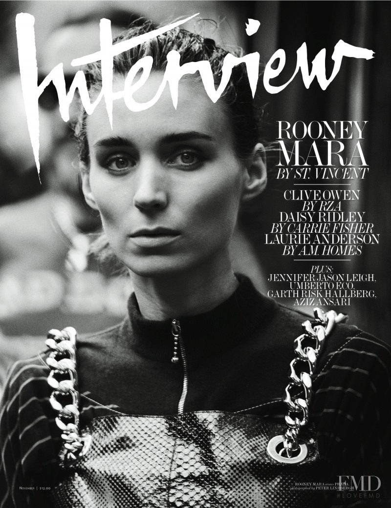 Rooney Mara featured on the Interview cover from November 2015