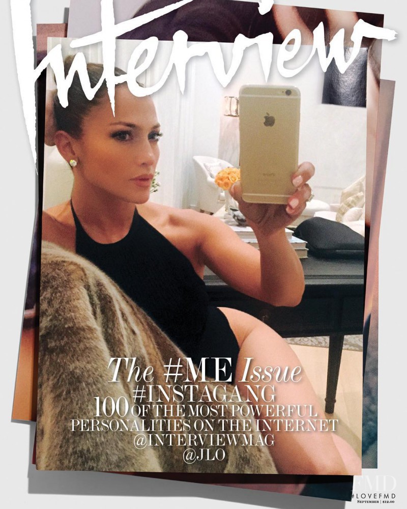 Jennifer Lopez featured on the Interview cover from September 2015