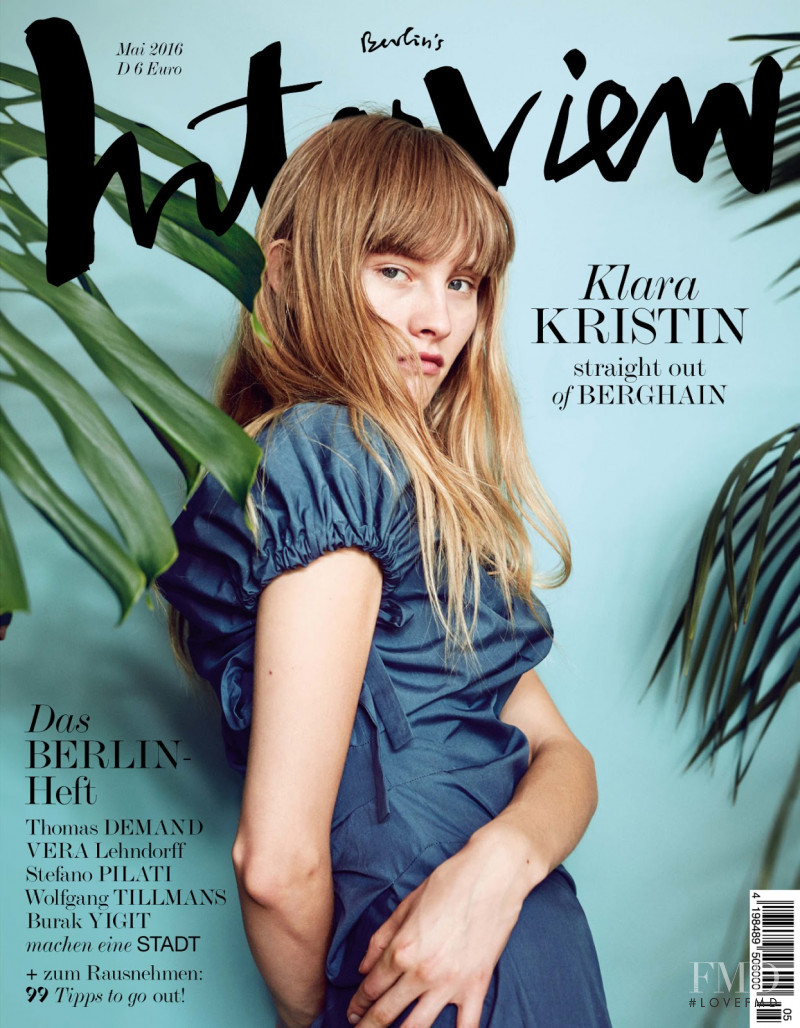 Klara Kristin featured on the Interview cover from May 2016
