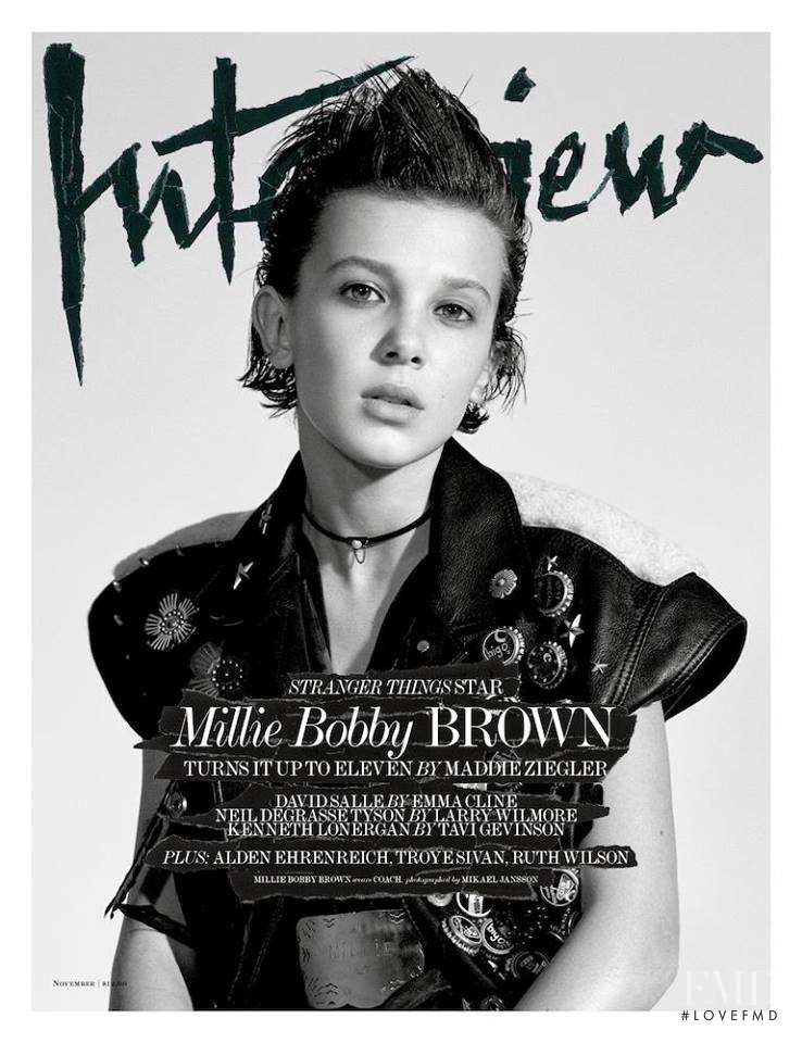 Millie Bobby Brown featured on the Interview cover from November 2016