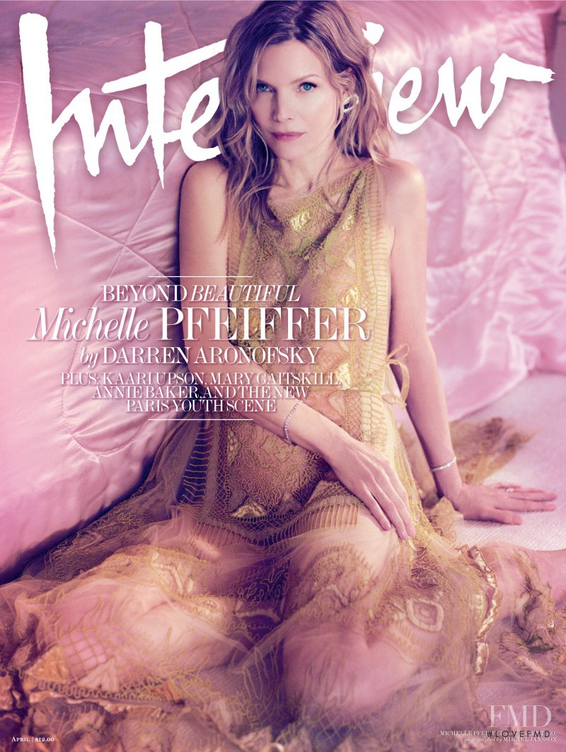 Michelle Pfeiffer featured on the Interview cover from April 2017