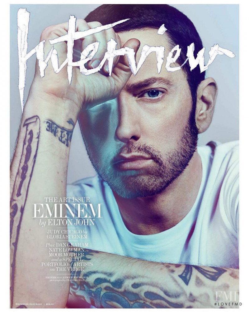 Eminem  featured on the Interview cover from December 2017