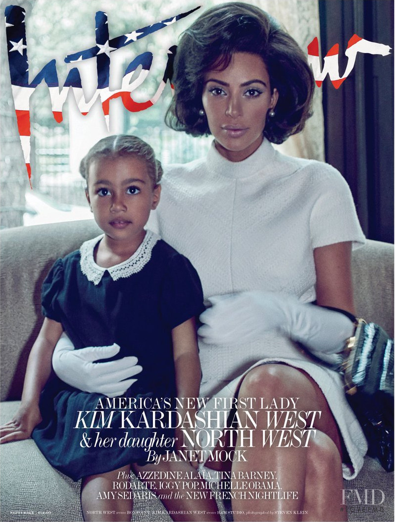 Kim Kardashian & North West featured on the Interview cover from September 2017